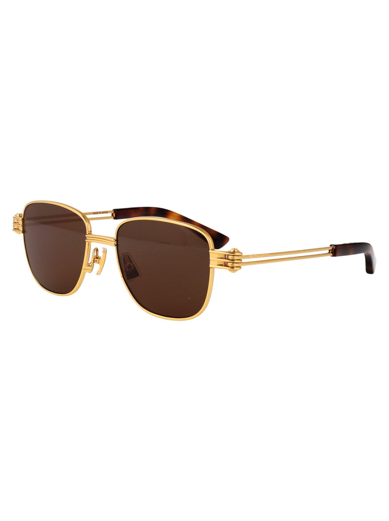 Bottega Veneta Bv1380s Sunglasses — Gold Metal