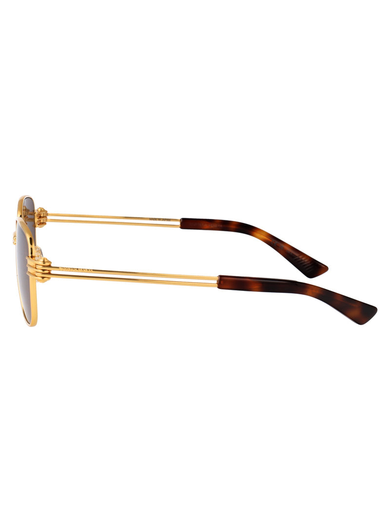 Bottega Veneta Bv1380s Sunglasses — Gold Metal