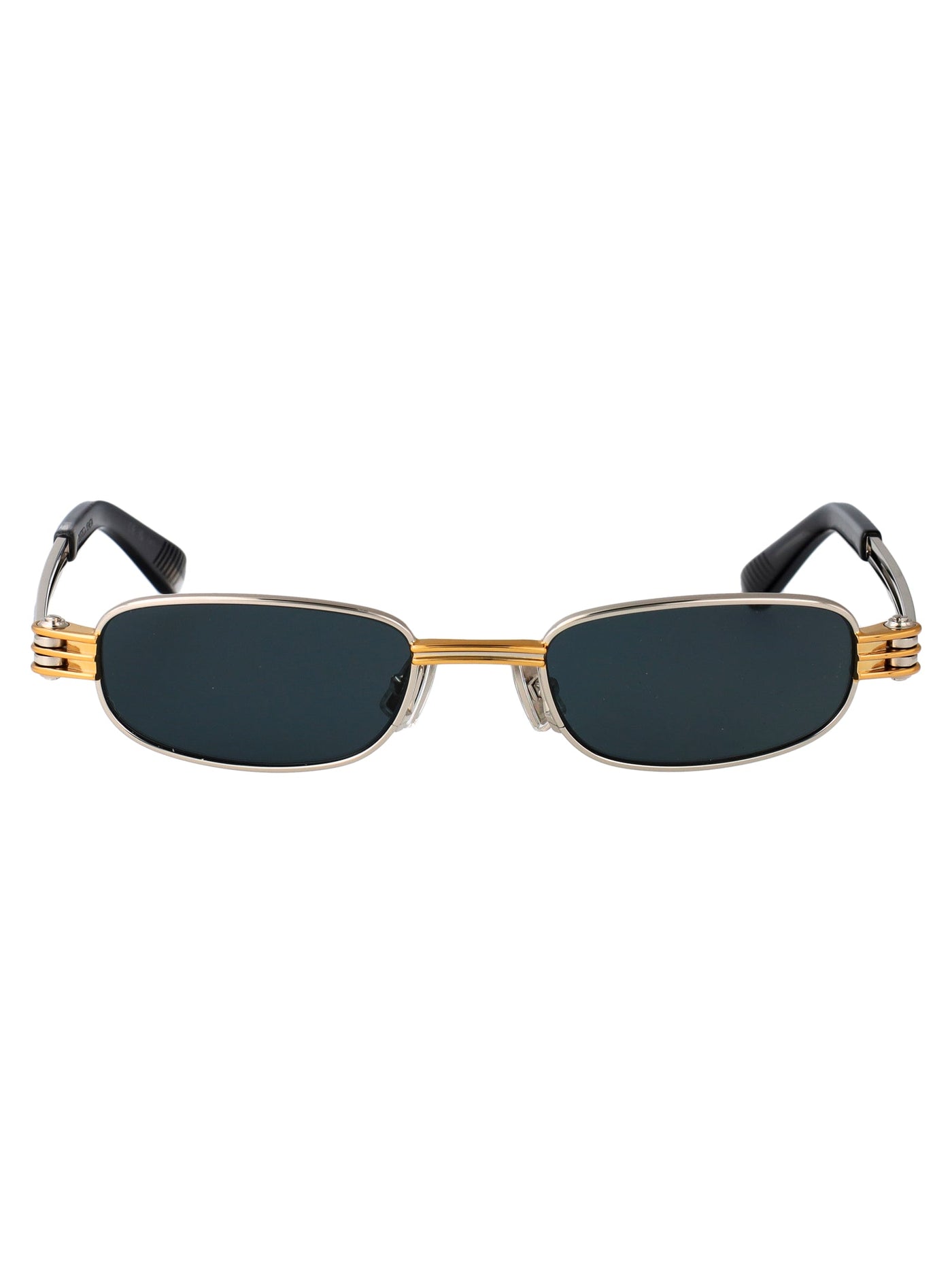 Bottega Veneta Bv1381s Metal Frame Sunglasses — Silver