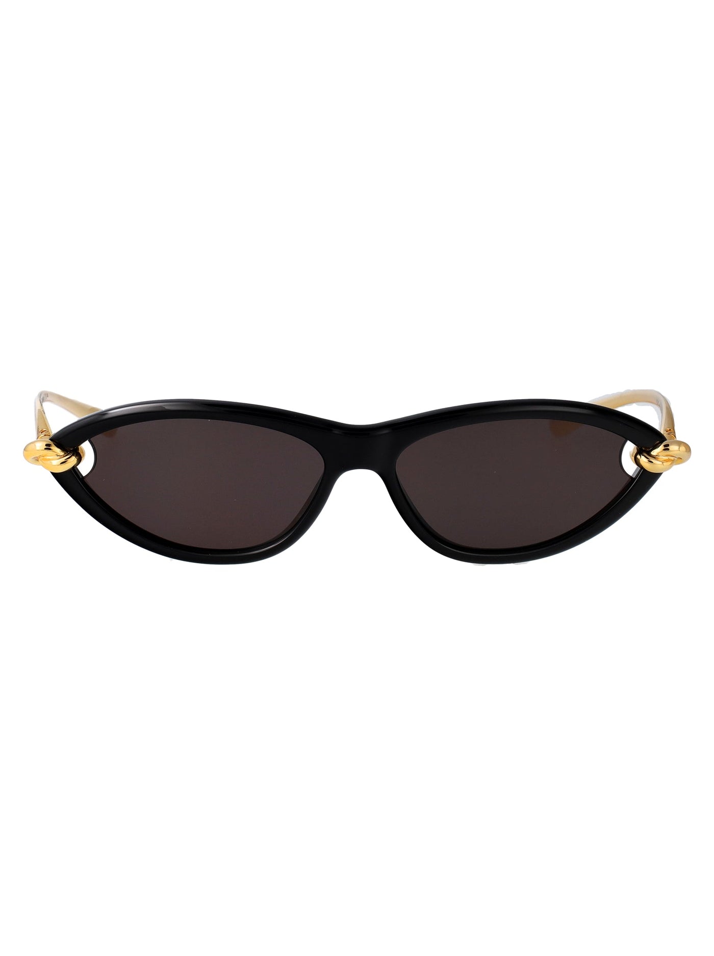 Bottega Veneta Bv1390s Metal Cat-Eye Sunglasses — Black