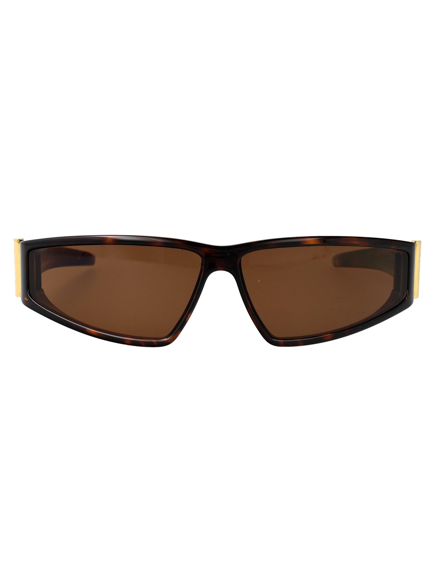 Alexander Mcqueen Am0490s Sculpted Injected Acetate Sunglasses — Brown
