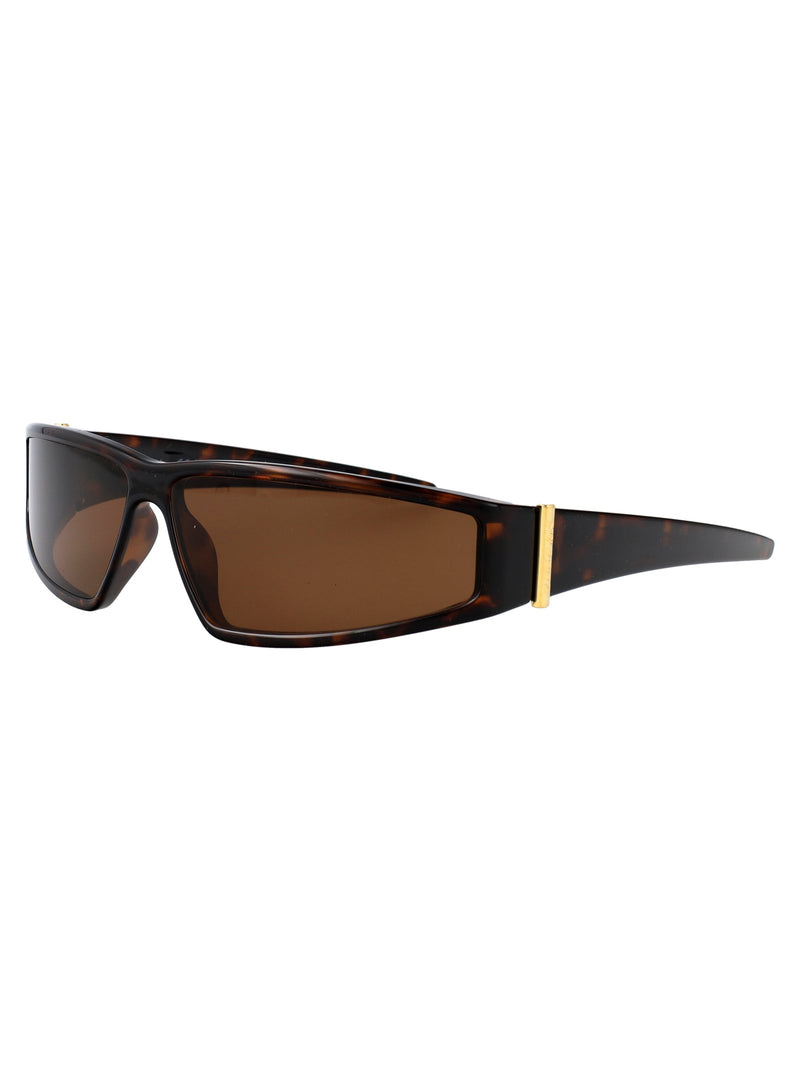 Alexander Mcqueen Am0490s Sculpted Injected Acetate Sunglasses — Brown
