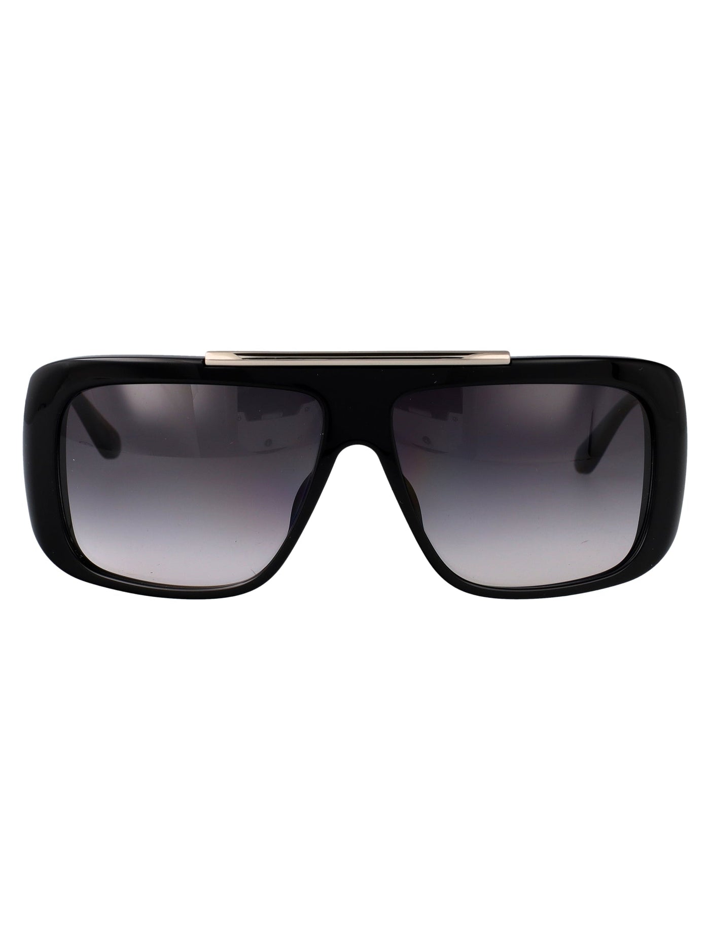 Alexander Mcqueen Am0492s Metal Rectangle Sunglasses — Black