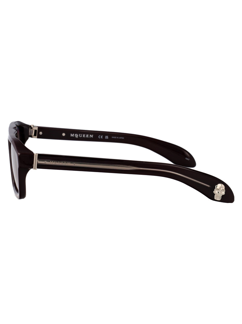 Alexander Mcqueen Am0505s Sunglasses — Brown Acetate