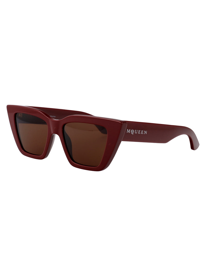 Alexander Mcqueen Am0507s Sunglasses — Burgundy Injected