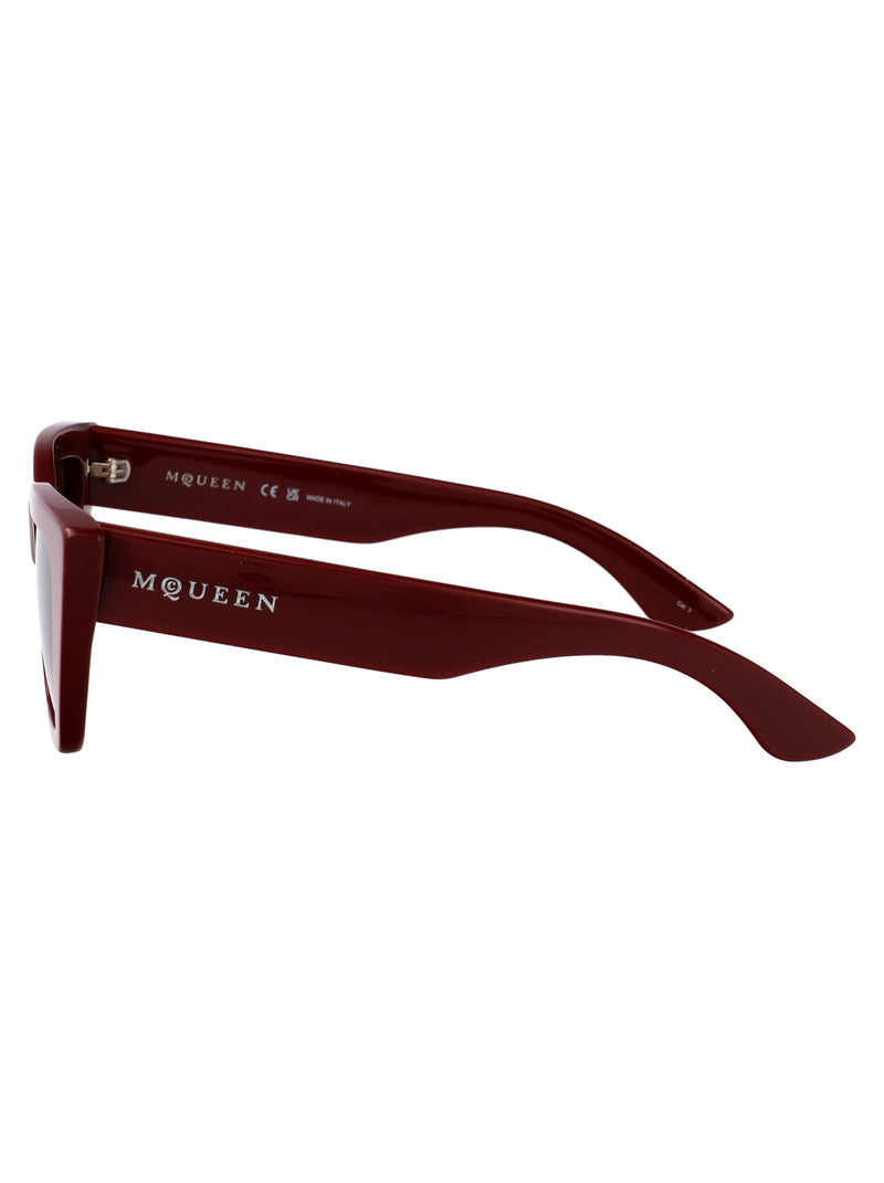 Alexander Mcqueen Am0507s Sunglasses — Burgundy Injected