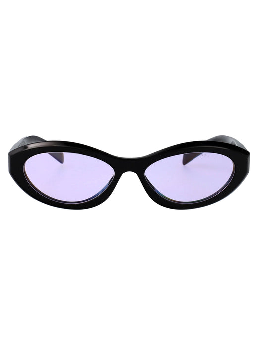 Prada 0pr Black Acetate Cat-Eye Sunglasses —