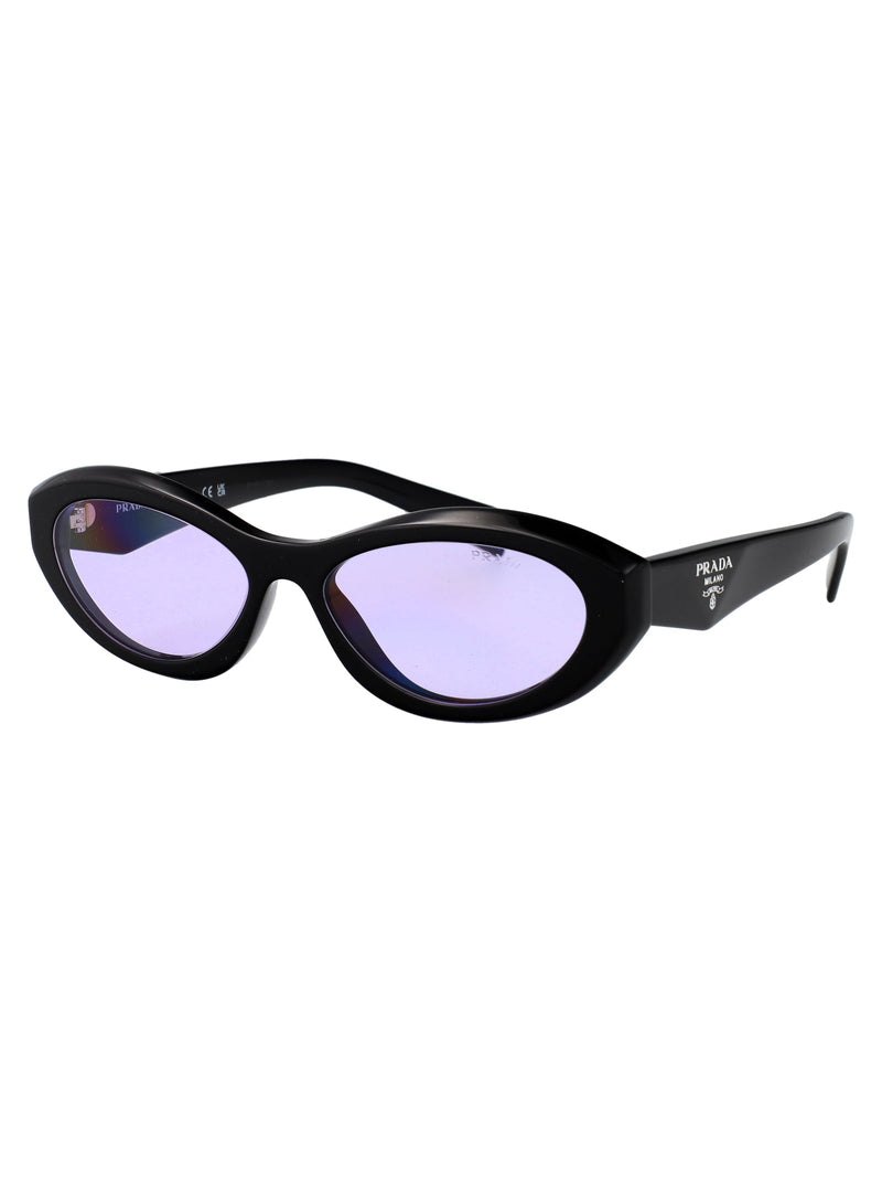 Prada 0pr Black Acetate Cat-Eye Sunglasses —