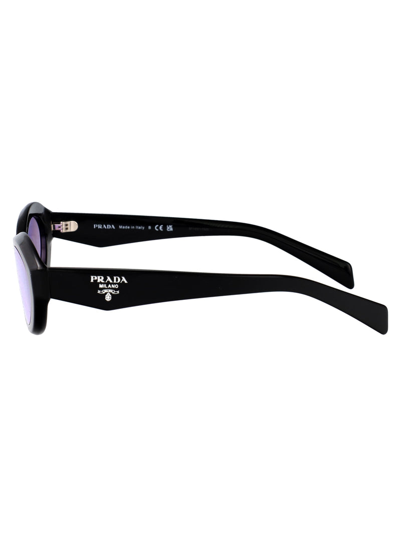 Prada 0pr Black Acetate Cat-Eye Sunglasses —
