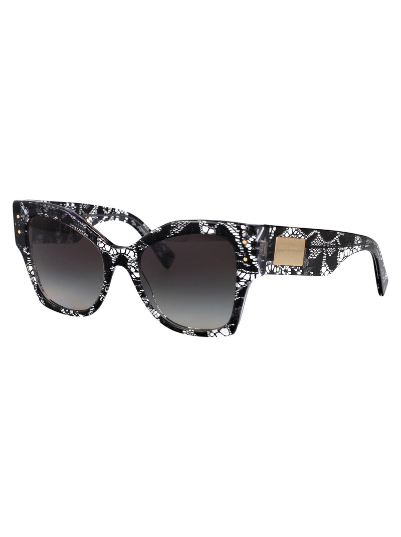 Dolce & Gabbana 0dg4478 Lace-Effect Acetate Sunglasses — Black