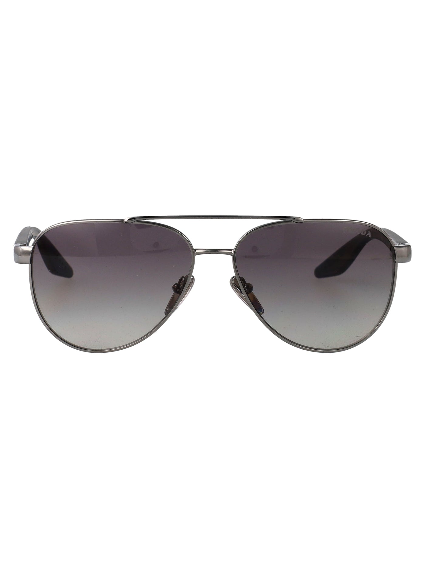 Prada 0ps Aviator Metal Sunglasses — Gray