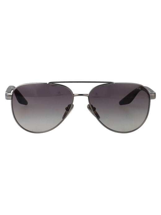 Prada 0ps Aviator Metal Sunglasses — Gray