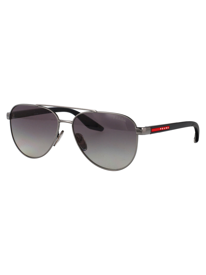 Prada 0ps Aviator Metal Sunglasses — Gray