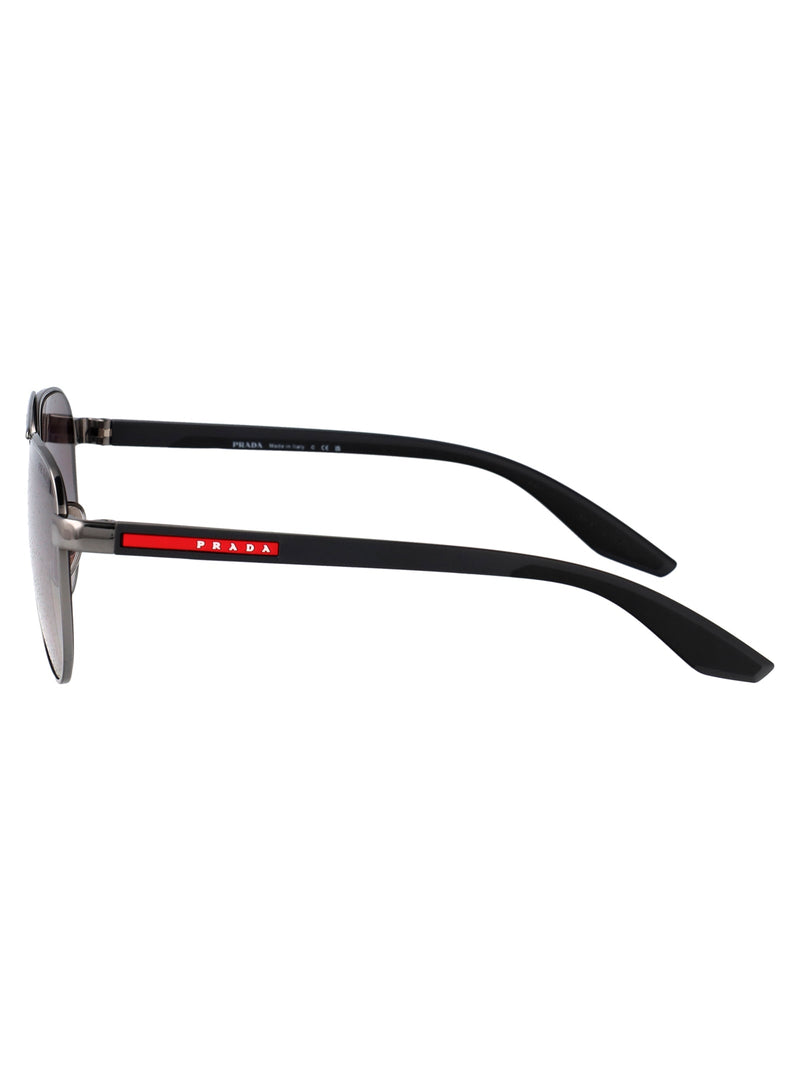 Prada 0ps Aviator Metal Sunglasses — Gray