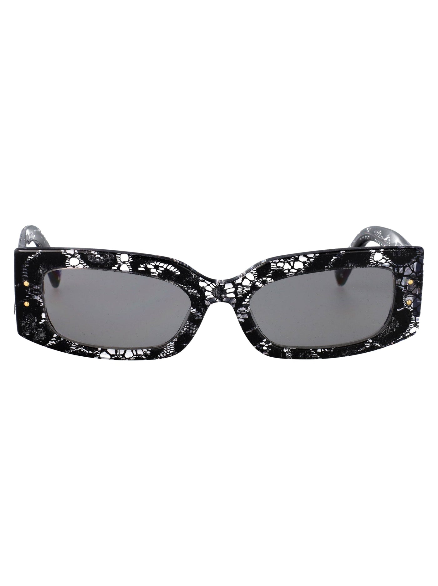 Dolce & Gabbana 0dg4479 Lace-Pattern Acetate Sunglasses — Black
