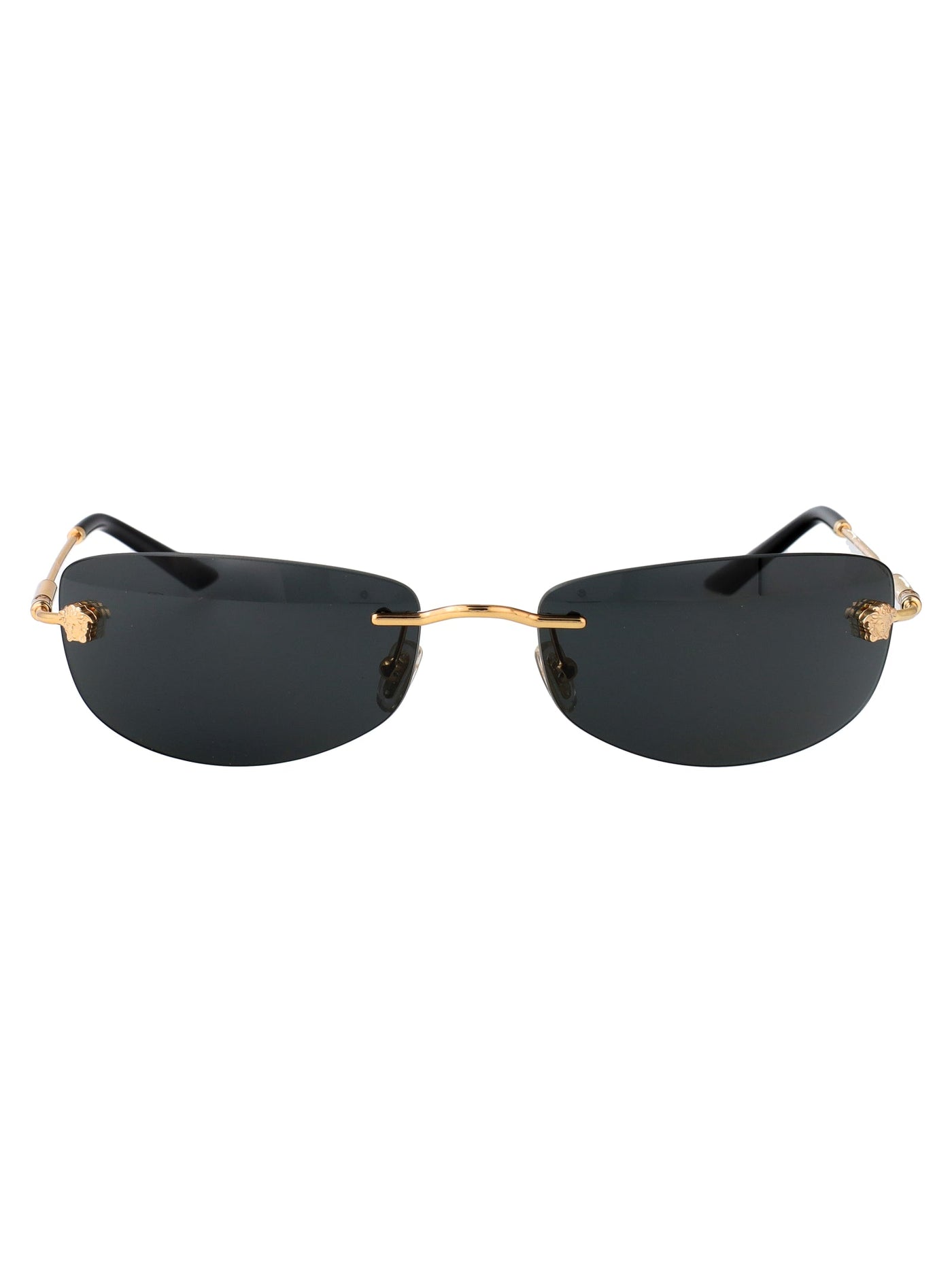 Versace 0ve2279 Gold Metal Rimless Sunglasses —