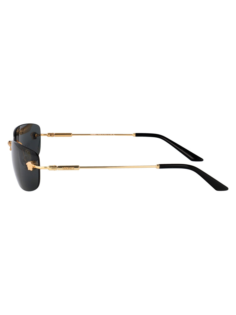 Versace 0ve2279 Gold Metal Rimless Sunglasses —