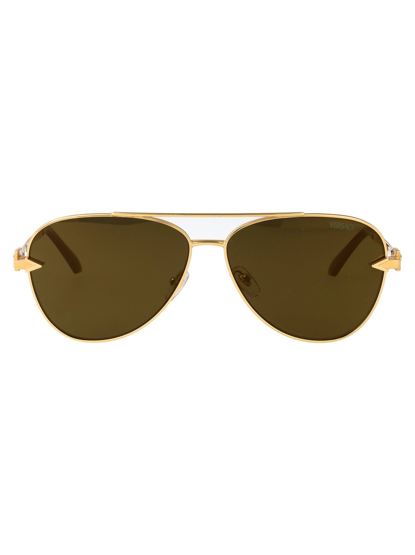 Versace 0ve2283 Gold-Tone Metal Aviator Sunglasses — Gold