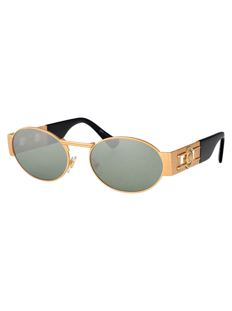 Versace 0ve2264 Gold Steel Oval Sunglasses —