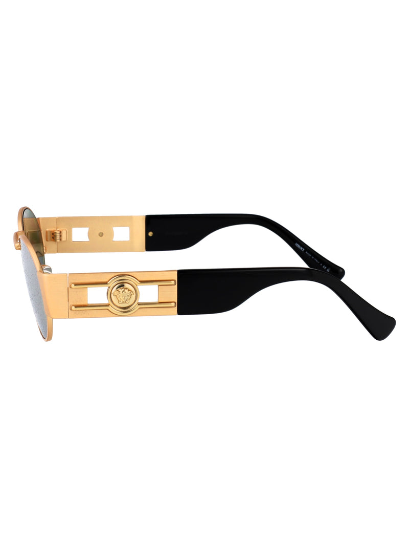 Versace 0ve2264 Gold Steel Oval Sunglasses —