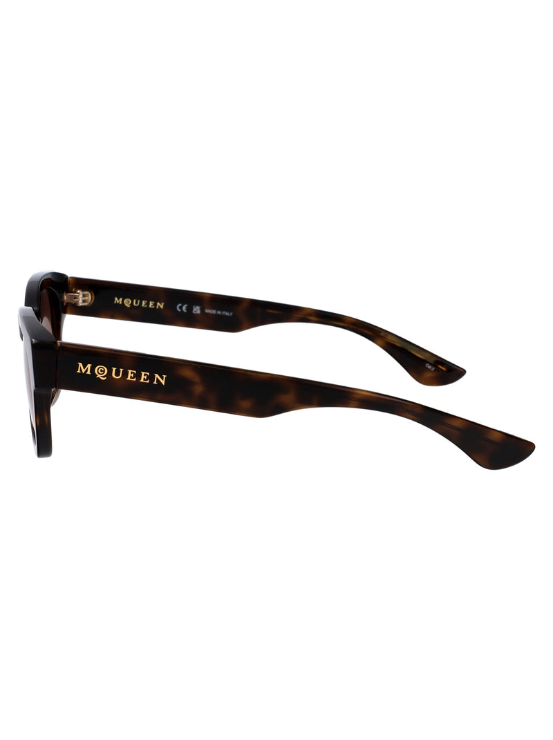 Alexander Mcqueen Am0530s Injected Acetate Sunglasses — Brown