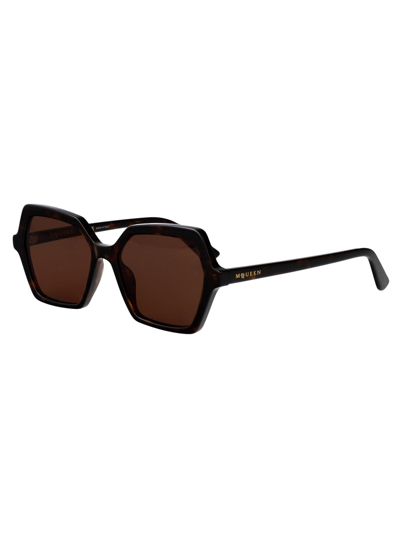 Alexander Mcqueen Am0537s Oversized Acetate Sunglasses — Brown