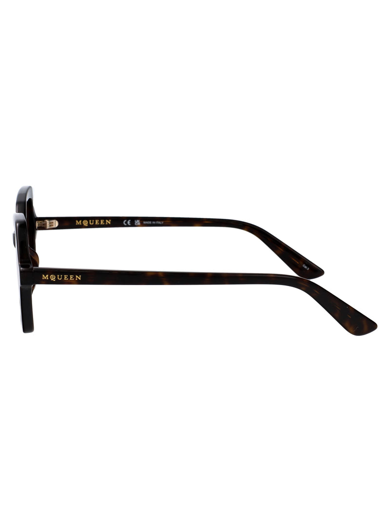 Alexander Mcqueen Am0537s Oversized Acetate Sunglasses — Brown