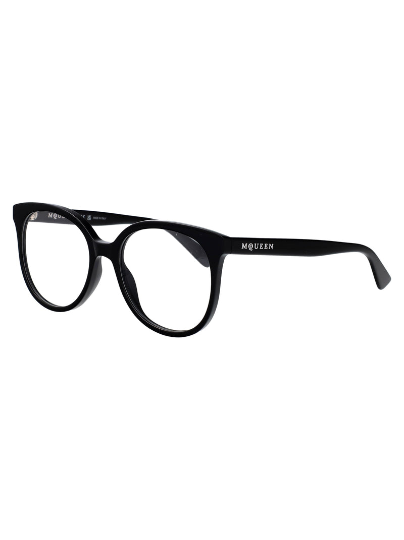 Alexander Mcqueen Am0540o Sculpted Acetate Sunglasses — Black