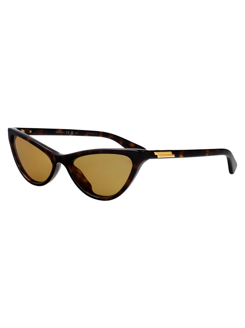 Bottega Veneta Bv1414s Cat-Eye Havana Sunglasses — Brown Acetate