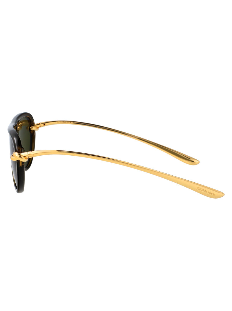 Bottega Veneta Bv1418s Sunglasses — Brown Metal