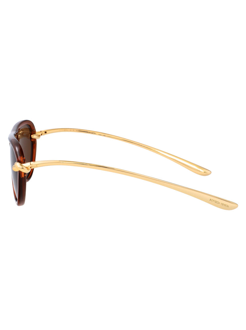 Bottega Veneta Bv1418s Sunglasses — Brown Metal