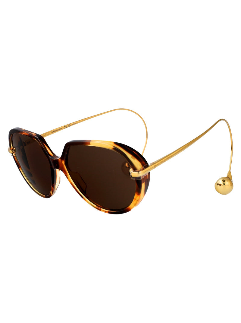 Bottega Veneta Bv1436s Sunglasses — Tortoiseshell Metal