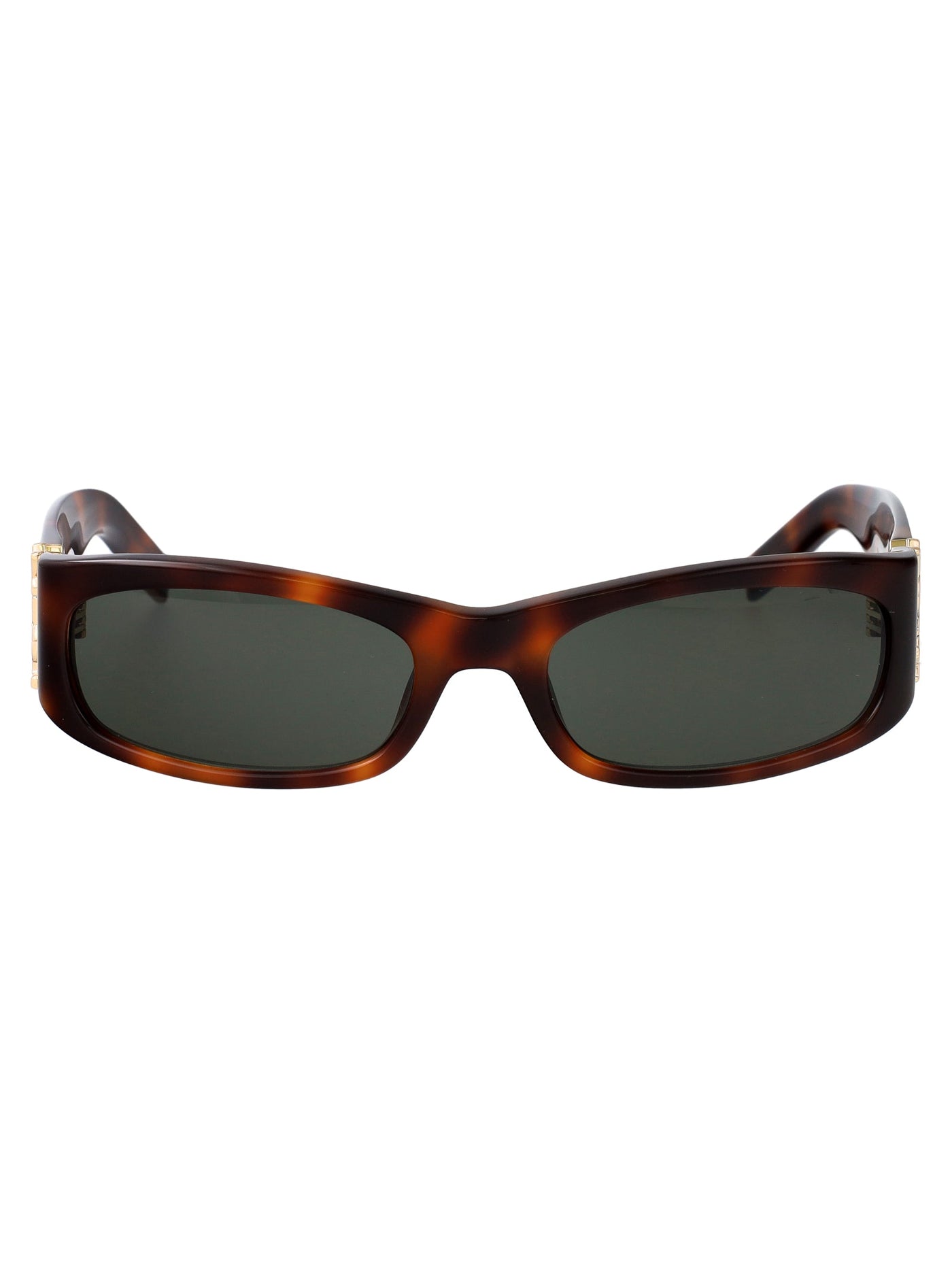 Saint Laurent Slm152 Acetate Rectangle Sunglasses — Havana