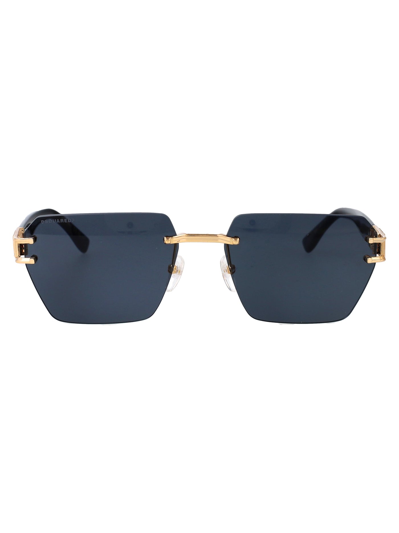 Dsquared2 Rimless Metal Frame Sunglasses — Rose Gold