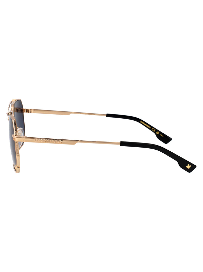 Dsquared2 Rose Gold Metal Sunglasses —