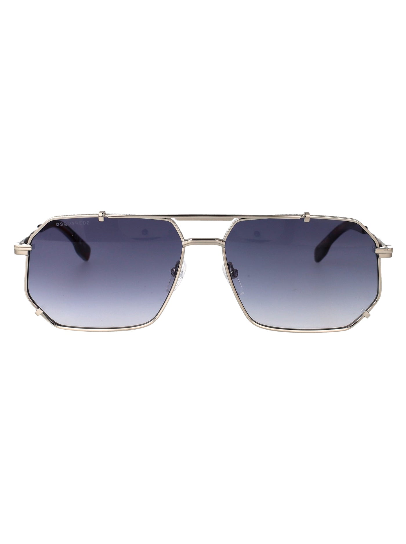 Dsquared2 Palladium Metal Aviator Sunglasses — Silver