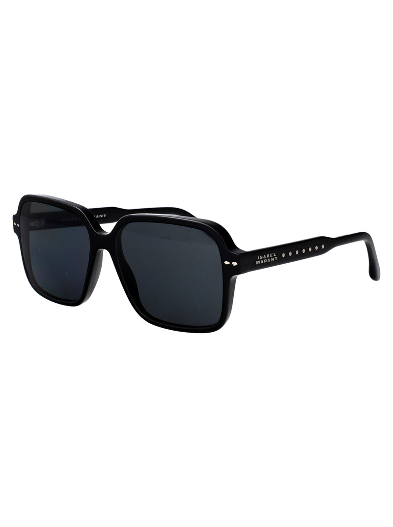 Isabel Marant Square Acetate Sunglasses — Black