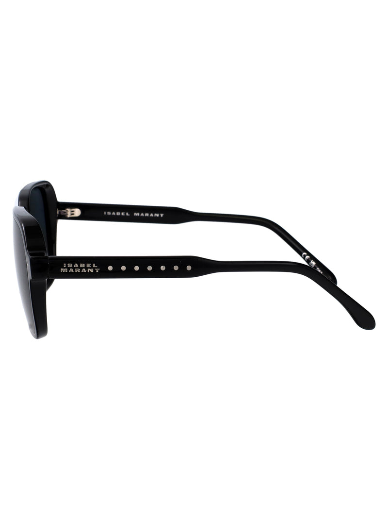 Isabel Marant Square Acetate Sunglasses — Black
