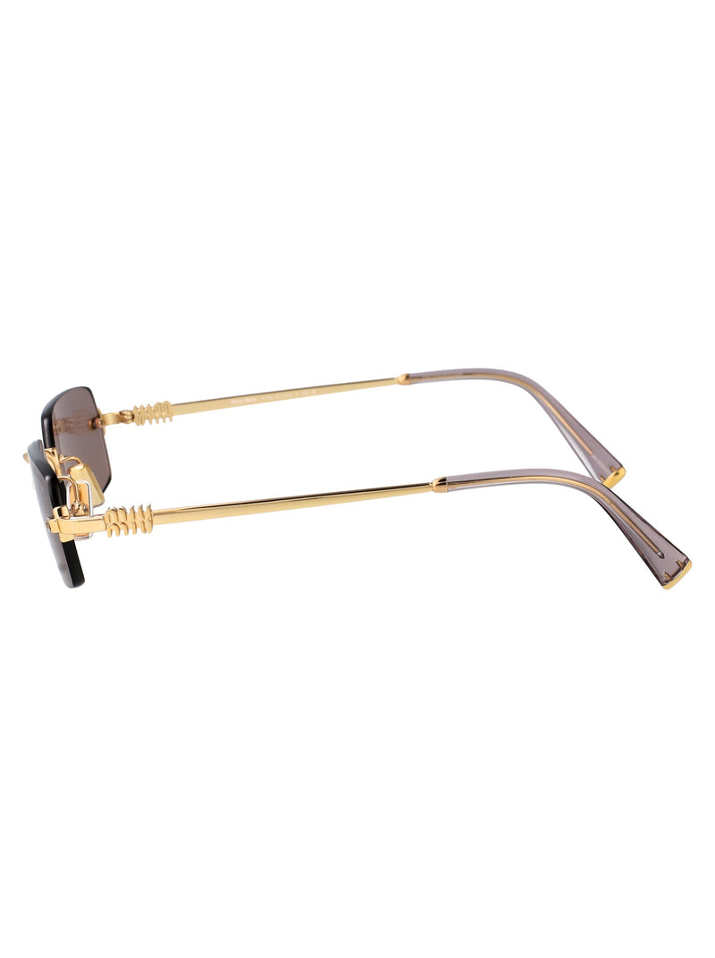 Miu Miu 0mu Gold Metal Frame Sunglasses —