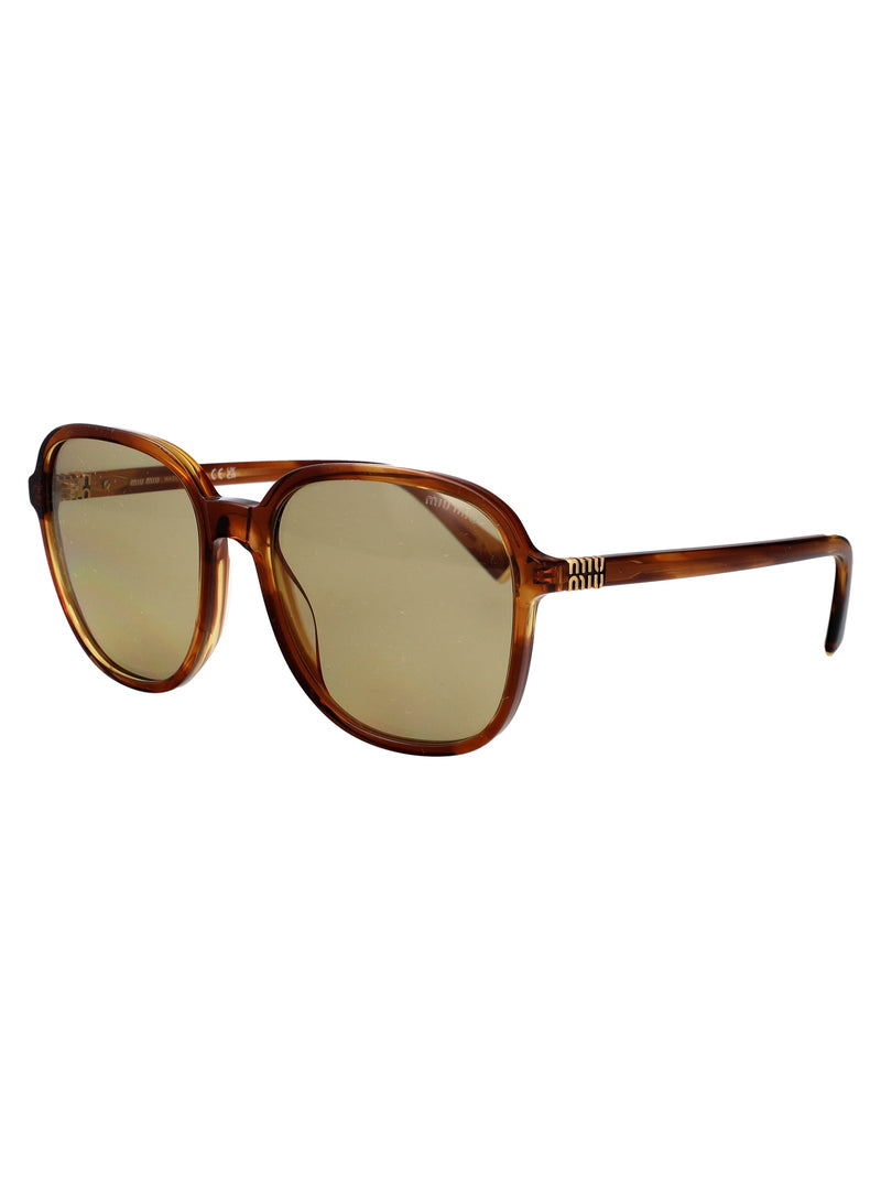 Miu Miu 0mu Acetate Frame Sunglasses — Brown