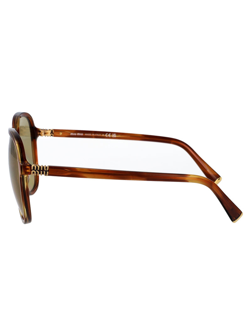 Miu Miu 0mu Acetate Frame Sunglasses — Brown