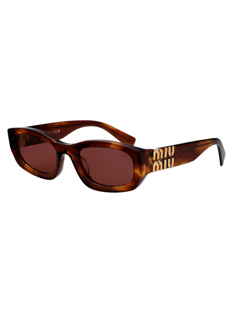 Miu Miu 0mu Sunglasses — Brown Acetate