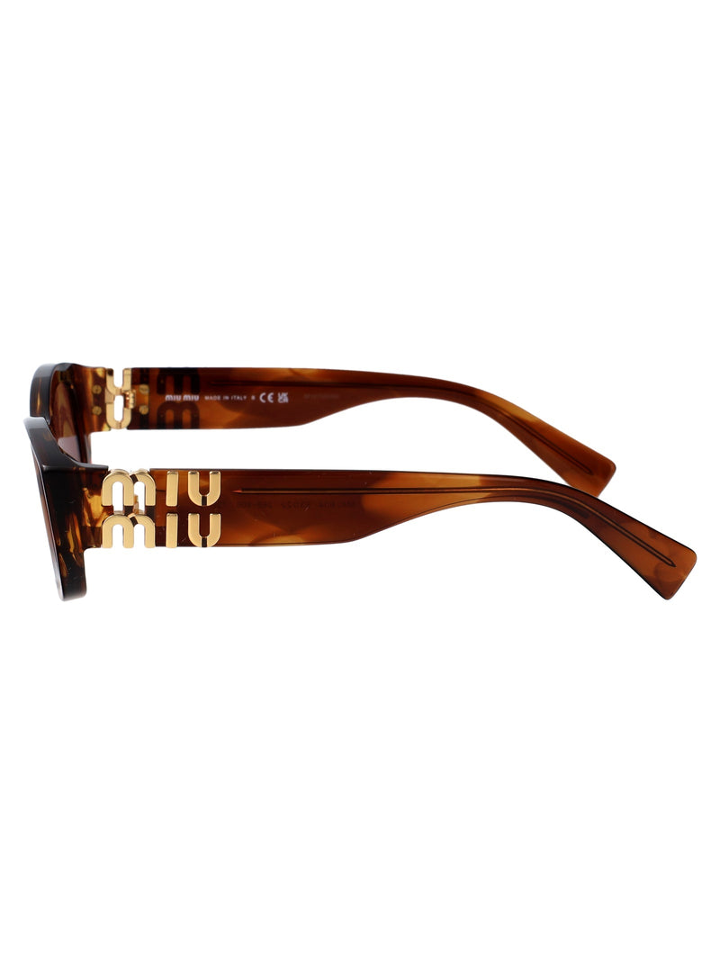 Miu Miu 0mu Sunglasses — Brown Acetate