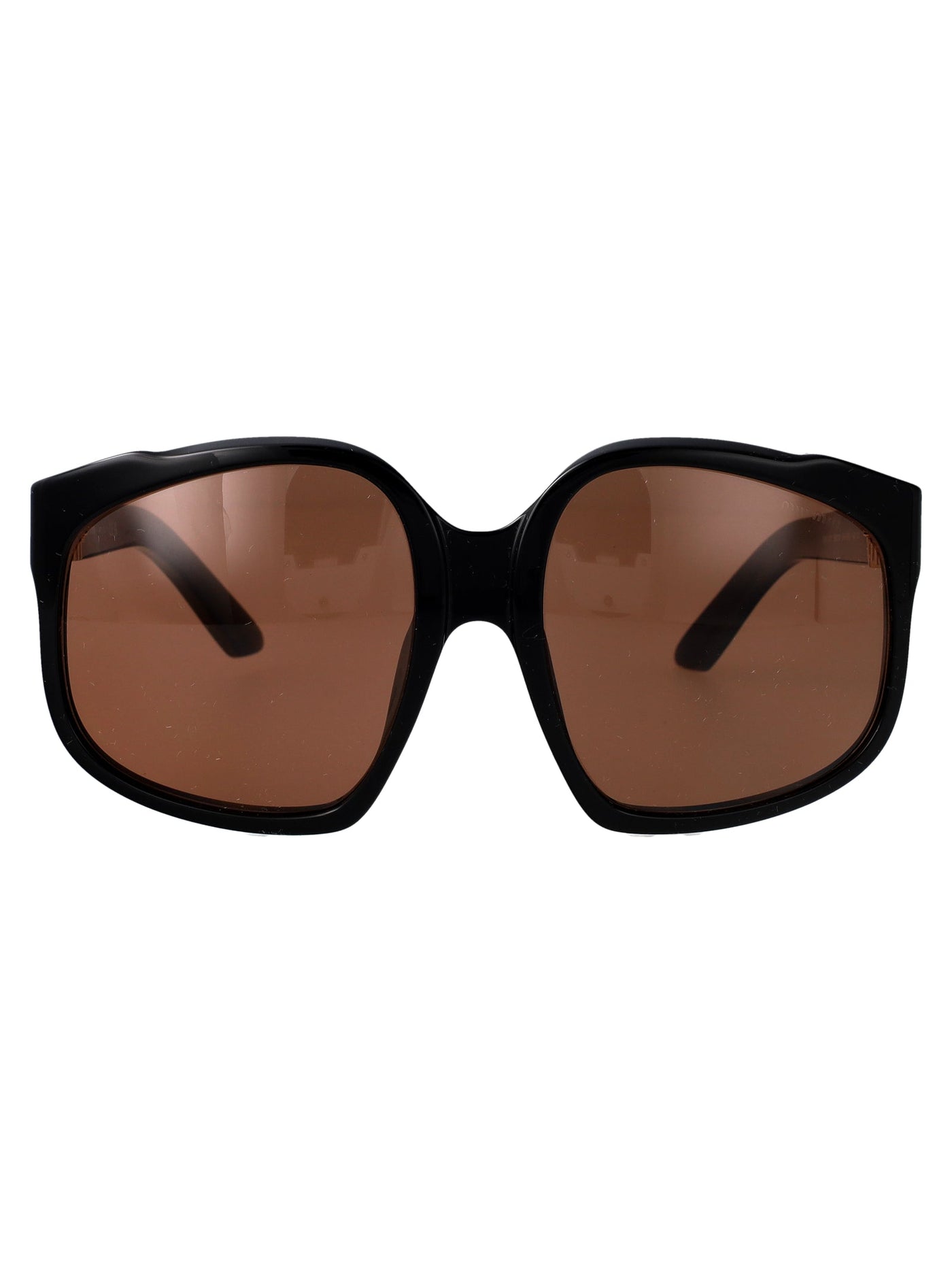 Miu Miu 0mu Square Acetate Sunglasses — Black