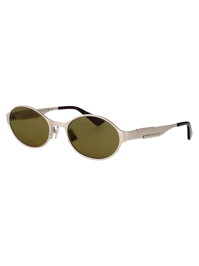 Bottega Veneta Bv1456s Sunglasses — Silver Metal