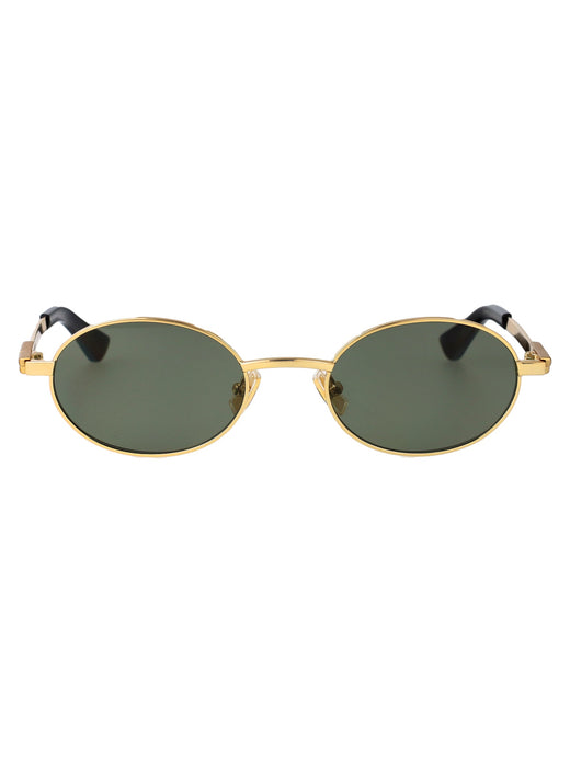 Bottega Veneta Bv1470s Metal Oval Frame Sunglasses — Gold