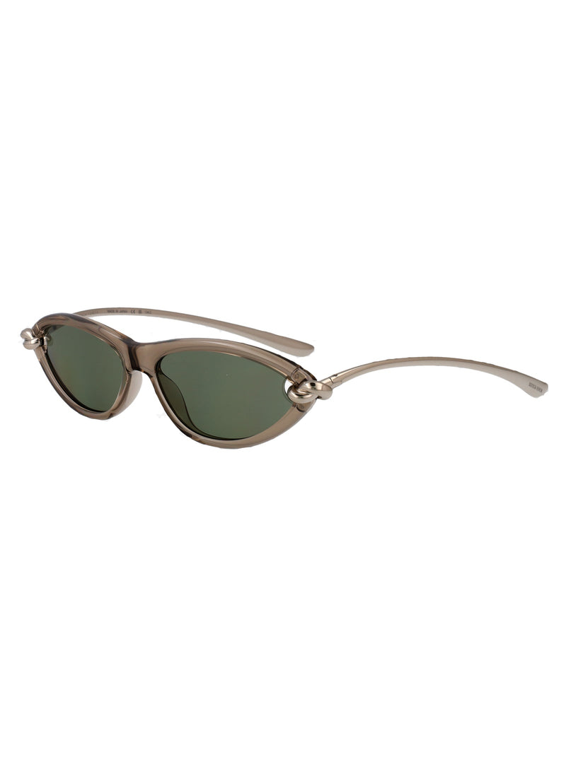 Bottega Veneta Bv1390s Cat-Eye Injected Sunglasses — Beige
