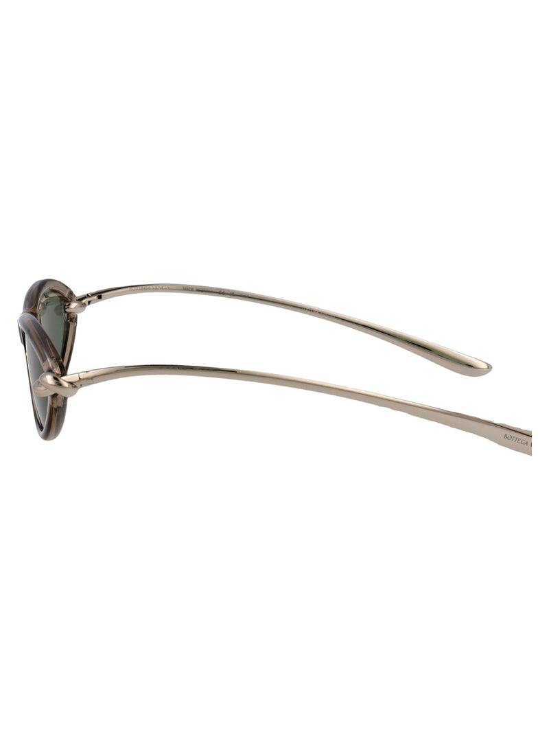 Bottega Veneta Bv1390s Cat-Eye Injected Sunglasses — Beige