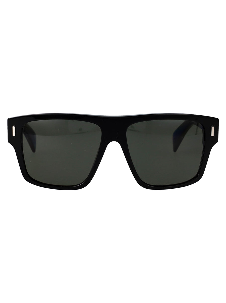 Alexander Mcqueen Am0550s Sculpted Black Acetate Sunglasses —