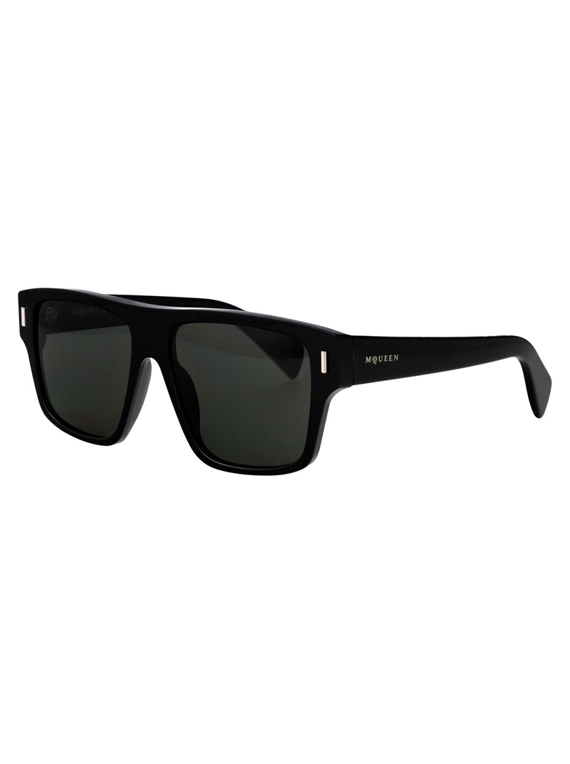 Alexander Mcqueen Am0550s Sculpted Black Acetate Sunglasses —